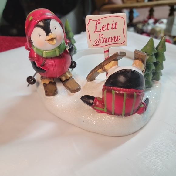 Yankee Candle Holder Holiday Penguin - Picture 1 of 5